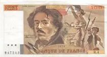 Frankreich 100 Francs Delacroix - 1978 Serial H.4-947243 - Hatched - VF