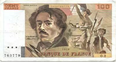 Frankreich 100 Francs Delacroix - 1978 Serial O.2 - P.153 - F+