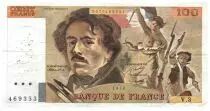 Frankreich 100 Francs Delacroix - 1979 Serial V.3 - F+