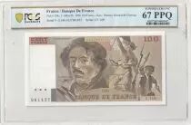 Frankreich 100 Francs Delacroix - 1990 -  Serial OG.166 - PCGS 67 PPQ