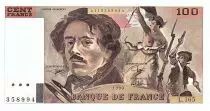 Frankreich 100 Francs Delacroix - 1990 - Serial L.165 - Fay.69bis.02b