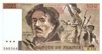 Frankreich 100 Francs Delacroix - 1991 - Serial B.170 - large watermark - Fay.69bis.03a1a