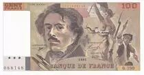 Frankreich 100 Francs Delacroix - 1991 - Serial G.190