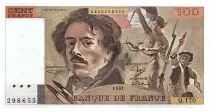 Frankreich 100 Francs Delacroix - 1991 - Serial Q.170 - large watermark - Fay.69bis.031a