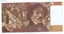 Frankreich 100 Francs Delacroix - 1991 - Serial Q.170 - large watermark - Fay.69bis.031a