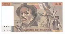 Frankreich 100 Francs Delacroix - 1993 Serial O.255 - AU