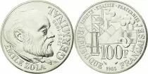 Frankreich 100 Francs Emile Zola - Germinal 1985 Silver - from UNC set
