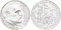Frankreich 100 Francs Emile Zola - Germinal 1985 Silver