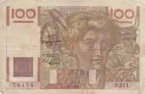 Frankreich 100 Francs Farmer -  17-07-1947 - Serial T.211 - P.128