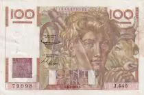 Frankreich 100 Francs Farmer - 03-04-1952 - Serial J.440