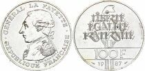 Frankreich 100 Francs General La Fayette - 1987 Silver