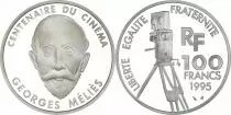 Frankreich 100 Francs Georges M&eacute;lies - 100 years of Cinema - 1995 Proof - without certificate
