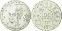 Frankreich 100 Francs Jean Monnet - 1992 Silver ESSAI