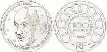 Frankreich 100 Francs Jean Monnet - 1992 Silver