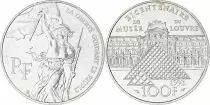 Frankreich 100 Francs Liberty - Bicentennial of Louvre 1993 Silver