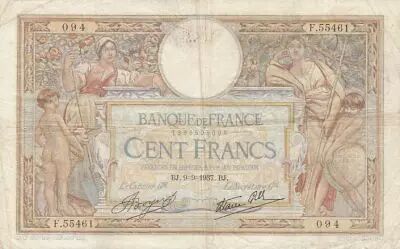 Frankreich 100 Francs Luc Olivier Merson - 09-09-1937 -  Serial F.55461