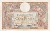Frankreich 100 Francs Luc Olivier Merson - 14-12-1933 -  Serial B.42219