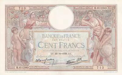 Frankreich 100 Francs Luc Olivier Merson - 20-10-1938 - Serial B.61280