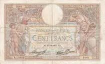 Frankreich 100 Francs Luc Olivier Merson - 21-10-1937 - Serial R.55922