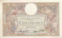 Frankreich 100 Francs Luc Olivier Merson - 23-01-1936 -  Serial S.50257