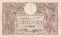 Frankreich 100 Francs Luc Olivier Merson - 30-03-1939 - Serial V.65209