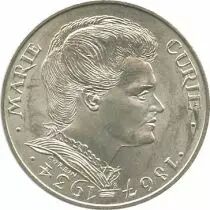 Frankreich 100 Francs Marie Curie - 1984 - Silver