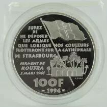 Frankreich 100 Francs Silver Philippe Leclerc de Hauteclocque - 1994 - Essai