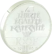 Frankreich 100 Francs Statue of Liberty, Piedfort - 1986 - Silver - Without box and certificate - BU