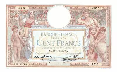 Frankreich 100 Francs Women and children - 22-09-1938 Serial E.60674