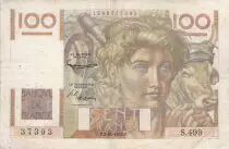 Frankreich 100 Francs Young Farmer - 02-10-1952 - Serial S.499 - Reversed Watermark - F