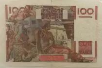 Frankreich 100 Francs Young Farmer - 03-12-1953 - Serial O.569 - VF