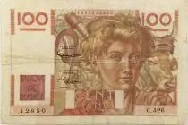 Frankreich 100 Francs Young Farmer - 07-02-1953 - Serial G.426 - VF