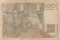 Frankreich 100 Francs Young farmer - Inverted Watermak - 01-10-1953 - Serial G.565