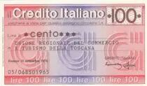 Frankreich 100 Lires Credito Italiano, 1976 - Toscana- Neuf