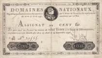 Frankreich 100 Livres Bust of Louis XVI - 29-09-1790 Serial 2B - Sign. Lecointe - F to VF