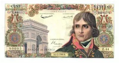 Frankreich 100 NF Bonaparte - 04-02-1960 Serial Z.44 - VF+