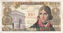 Frankreich 100 NF on 10000 Francs Bonaparte - 1958 - Serial D.143 - VF - P.140