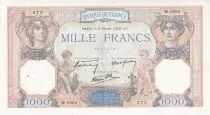 Frankreich 1000 Francs - Ceres and Mercury - 02-02-1939 - Serial W.6263 - P.90
