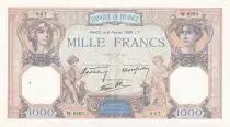 Frankreich 1000 Francs - Ceres and Mercury - 02-02-1939 - Serial W.6263 - XF to AU - P.90c