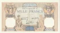 Frankreich 1000 Francs - Ceres and Mercury - 21-09-1939 - Serial R.7666