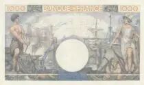 Frankreich 1000 Francs - Commerce and Industry - 06-07-1944 Serial A.3620
