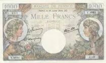 Frankreich 1000 Francs - Commerce and Industry - 20-07-1944 - Serial V.4684