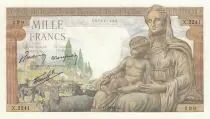 Frankreich 1000 Francs - Deesse Demeter - 10-12-1942 - Serial X.2241