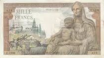 Frankreich 1000 Francs - Demeter - 03-09-1942 - Serial U.1238