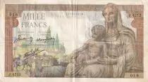 Frankreich 1000 Francs - Demeter - 18-02-1943 - Serial J.4212 - P.102