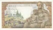 Frankreich 1000 Francs - Demeter - 18-02-1943 - Serial P.4302