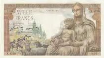 Frankreich 1000 Francs - Demeter - 18-02-1943 - Serial X.4228