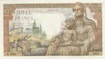 Frankreich 1000 Francs - Demeter - 18-02-1943 Serial N.4228