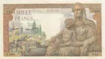 Frankreich 1000 Francs - Demeter - 28-01-1943 - Serial Y.3651