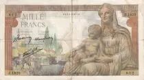 Frankreich 1000 Francs - Demeter - Varieties years and serials - P.102 - F to VF